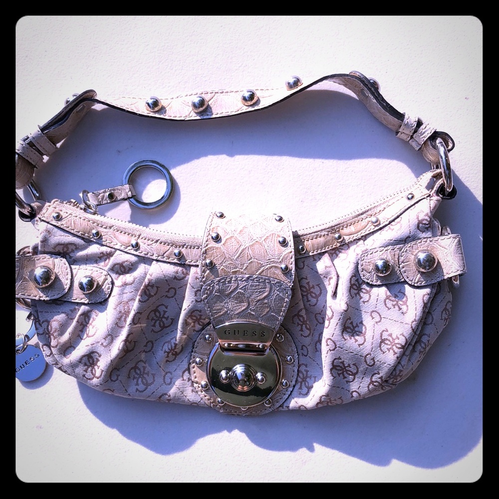 Guess Tan/Khaki Mini Hobo Bag